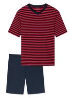 Schiesser - Pyjama Short - Essential - rood, Maat:48