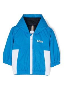 BOSS Kidswear coupe-vent à logo imprimé - Bleu