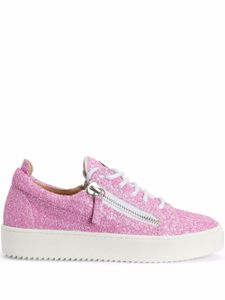 Giuseppe Zanotti baskets Gail à paillettes - Rose