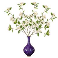 Kunstbloem Kersen bloesem - 5x - 90 cm - wit - Kunst zijdebloemen