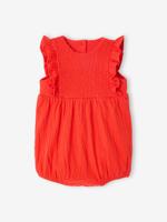 Mouwloos kort babypakje rood Mouwloos kort babypakje rood