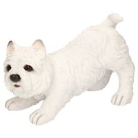 Dierenbeeld westie terrier hond 18 cm