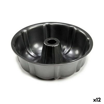 Cakevorm Kinvara Donker grijs Metaal Koolstofstaal 25,4 x 8 x 25,4 cm (12 Stuks)