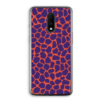 Purple Giraffe: OnePlus 7 Transparant Hoesje