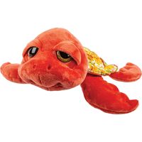 Suki Gifts pluche zeeschildpad Jules knuffeldier - cute eyes - rood - 24 cm   - - thumbnail