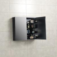 Spiegelkast Tieme in mat zwart 80x70x16cm