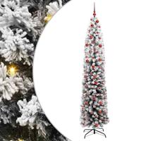 VidaXL Kunstkerstboom groen 210 cm pvc en staal en kunststof