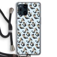 Zeemeermin: Oppo Find X3 Pro Transparant Hoesje met koord