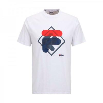 T-Shirt met Korte Mouwen voor kinderen Fila FAT0340 10001 Wit - Maat: 12 Jaar