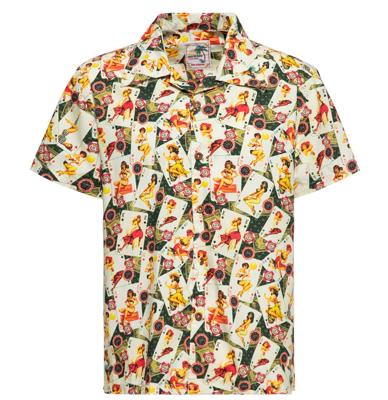 King Kerosin Playing Cards Shirt Deep Green-M