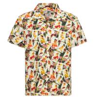 King Kerosin Playing Cards Shirt Deep Green-M