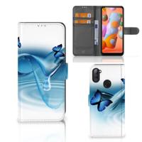 Samsung Galaxy M11 | A11 | Telefoonhoesje | Met pasjeshouder | Vlinders
