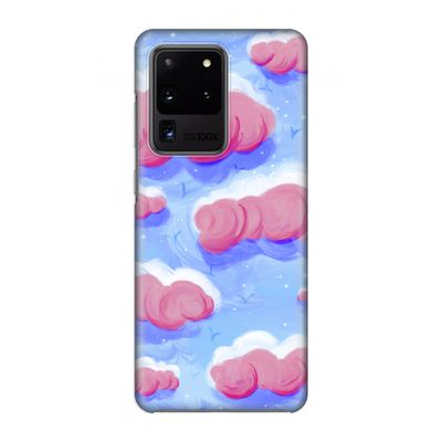 Roze wolken met vogels: Volledig geprint Samsung Galaxy S20 Ultra Hoesje