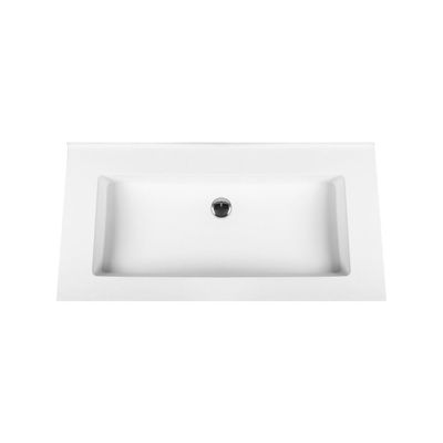 Wastafel Boss & Wessing Zonder Kraangat 45.5x77 cm Solid Surface Wit Boss & Wessing