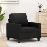 Fauteuil 60 cm kunstleer zwart