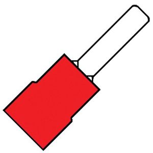 Geïsoleerde platte Pensteker P10mm voor draad 0,5-1,5 mm2 100 stuks klemko 100162