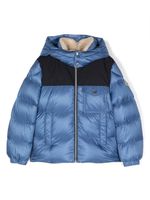 Moncler Enfant veste matelassée Eduard à patch logo - Bleu - thumbnail