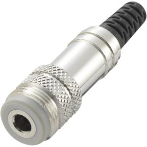 TRU COMPONENTS 718927 Jackplug 3,5 mm Bus, recht Aantal polen: 4 Stereo Zilver 1 stuk(s)