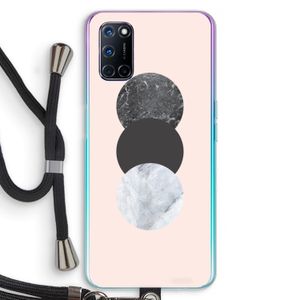 Marmeren cirkels: Oppo A92 Transparant Hoesje met koord