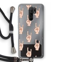 Rock: Xiaomi Redmi 9 Transparant Hoesje met koord