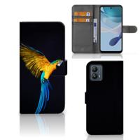 Motorola Moto G53 | Telefoonhoesje | Met pasjeshouder | Papegaai