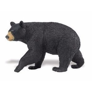 Plastic speelgoed figuur zwarte beer 11 cm   -