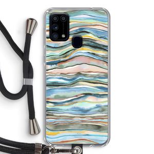 Watercolor Agate: Samsung Galaxy M31 Transparant Hoesje met koord