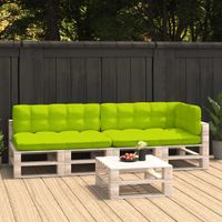 VidaXL Palletkussens 5 st stof heldergroen