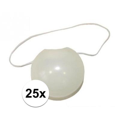 Glow in the dark Clowns neus - 25x - verkleed accessoires clown - met elastiekje Glow in the dark Clowns neus - 25x - verkleed accessoires clown - met elastiekje