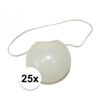 Glow in the dark Clowns neus - 25x - verkleed accessoires clown - met elastiekje
