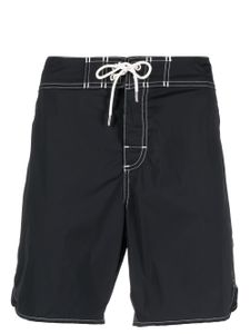 Jil Sander short de bain à coutures contrastantes - Noir