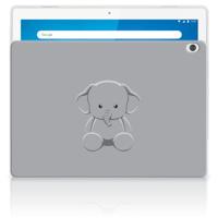 Lenovo Tab M10 Tablet Back Cover Grijs Baby Olifant Lenovo Tab M10 Tablet Back Cover Grijs Baby Olifant