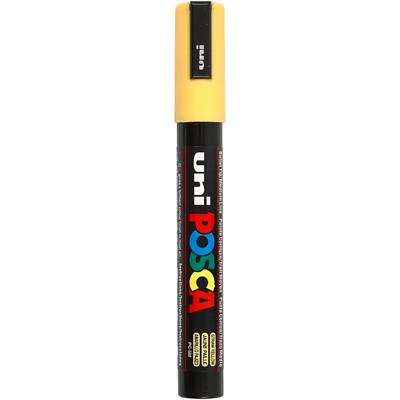 Uni-Posca Posca marker, afm pc-5m, lijndikte 2,5 mm, medium, straw yellow, 1 stuk