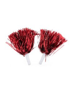 Pom Pom Sticks Metallic Rood (2st)