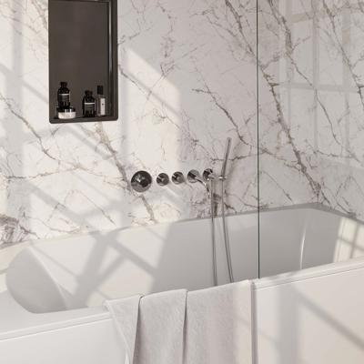 Inbouwthermostaatset Brauer Chrome Carving Incl Baduitloop en 3 Standen Handdouche Chroom