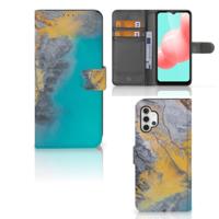 Samsung Galaxy A32 5G | Bookcase | Marble Blue Gold