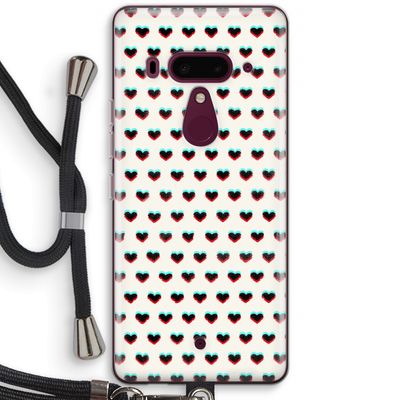 Hartjes: HTC U12+ Transparant Hoesje met koord