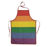 BBQ en Party Schort - Gay Pride/Regenboog thema kleuren - Verkleed artikelen - Dames en heren   -
