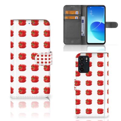 OPPO Reno6 5G | Book Cover | Paprika Red