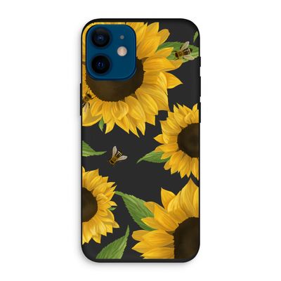 Sunflower and bees: iPhone 12 mini Biologisch afbreekbaar hoesje