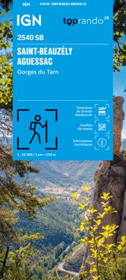 Wandelkaart 2540 SB - Serie Bleue St-Beauzély / Aguessac / Gorges du Tarn | IGN - Institut Géographique National