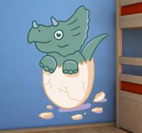 Muursticker Dino uit ei