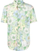 Thom Browne chemise fleurie à manches courtes - Vert