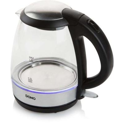 Glazen waterkoker - DOMO - DO9218WK - 2200 W - 1,2 L - 360° voet - Glazen karaf