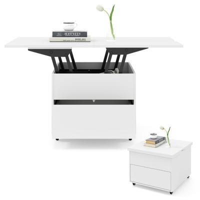 In Hoogte Verstelbare Salontafel 3-in-1 Opvouwbare Eettafel Moderne Uitschuifbare Salontafel