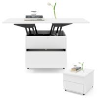 In Hoogte Verstelbare Salontafel 3-in-1 Opvouwbare Eettafel Moderne Uitschuifbare Salontafel