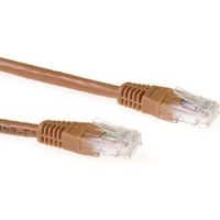 ACT Bruin 1,5 meter U/UTP CAT6A patchkabels met RJ45 connectoren