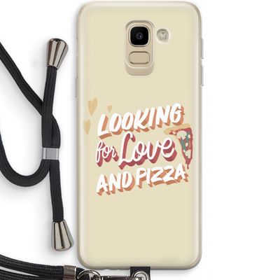 Pizza is the answer: Samsung Galaxy J6 (2018) Transparant Hoesje met koord