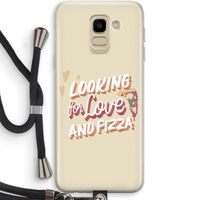 Pizza is the answer: Samsung Galaxy J6 (2018) Transparant Hoesje met koord