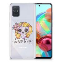 Silicone Back Case Samsung Galaxy A71 Boho Skull